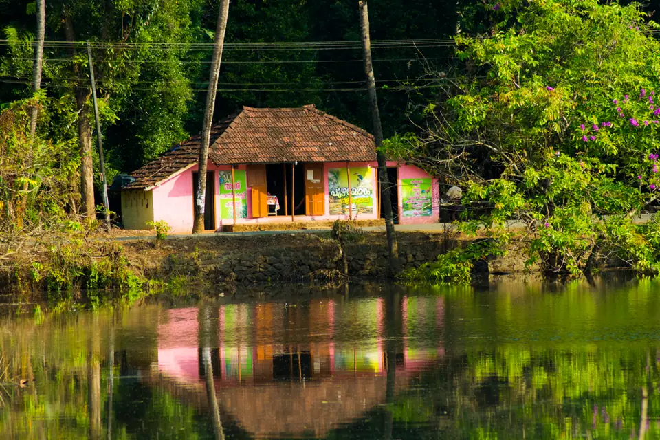 A roadside tea shop in a Kerala village, the kind of small business that builds a brand one customer at a time.